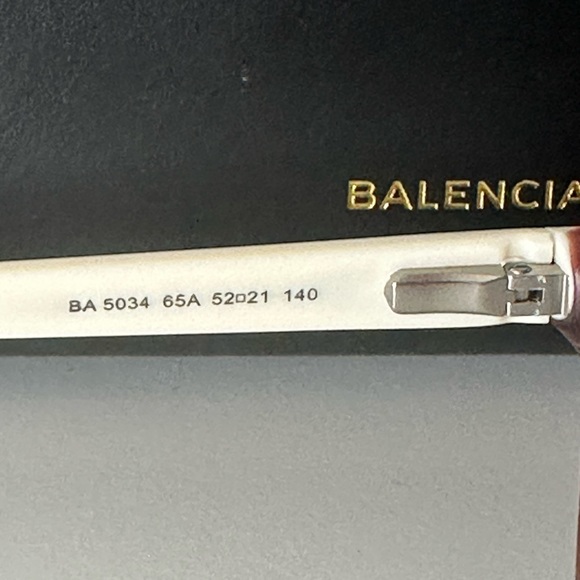 Balenciaga Brown and Cream Glasses - Picture 5 of 6